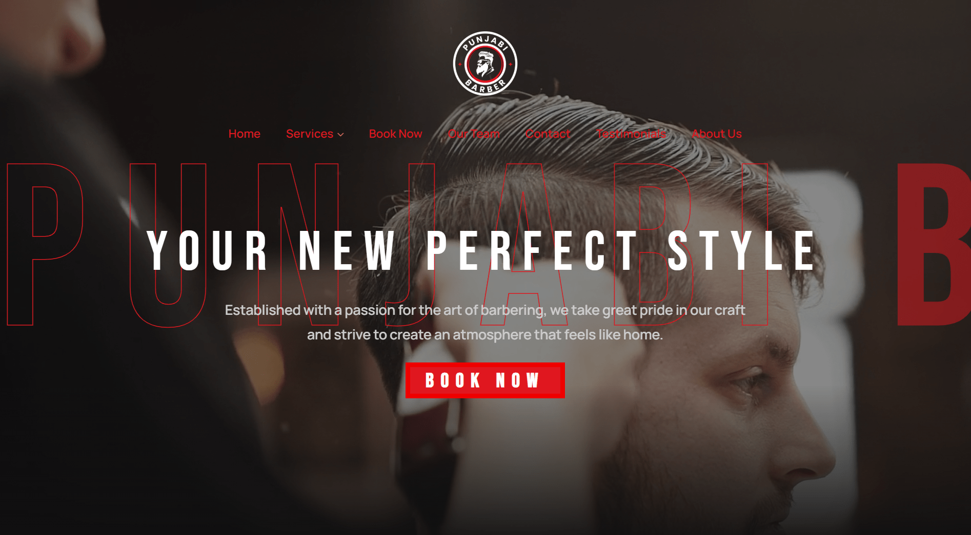 Punjabi Barber Landing Page - Dankia IT Solutions